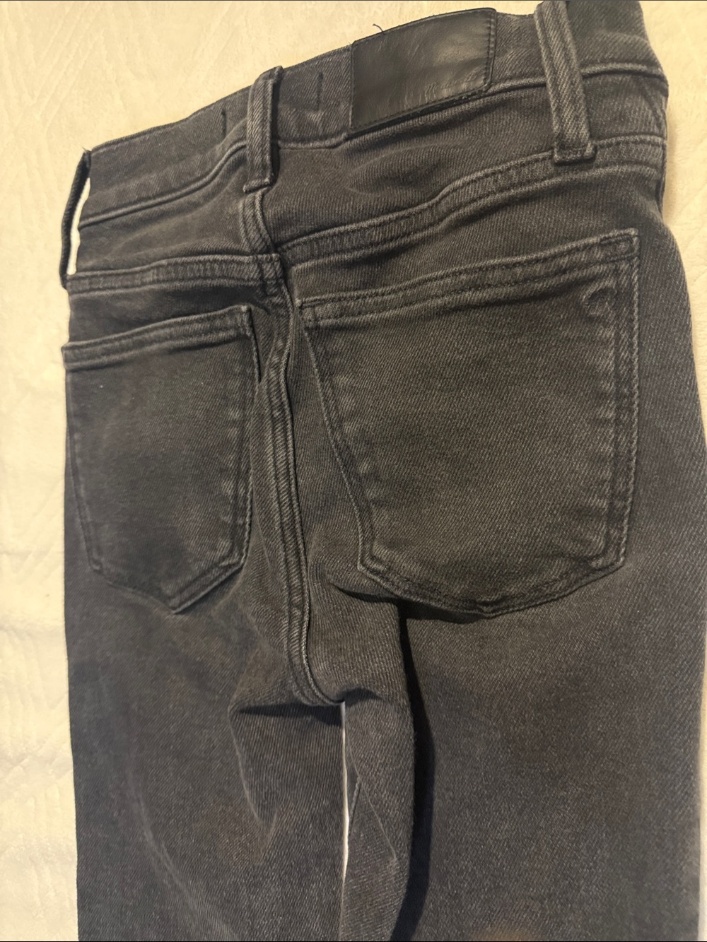 Madewell Washed Black High-Rise Straight Jeans